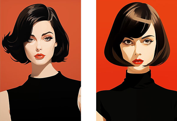 Woman with short hair