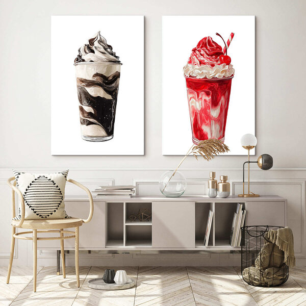 Couple of ice cream sundaes