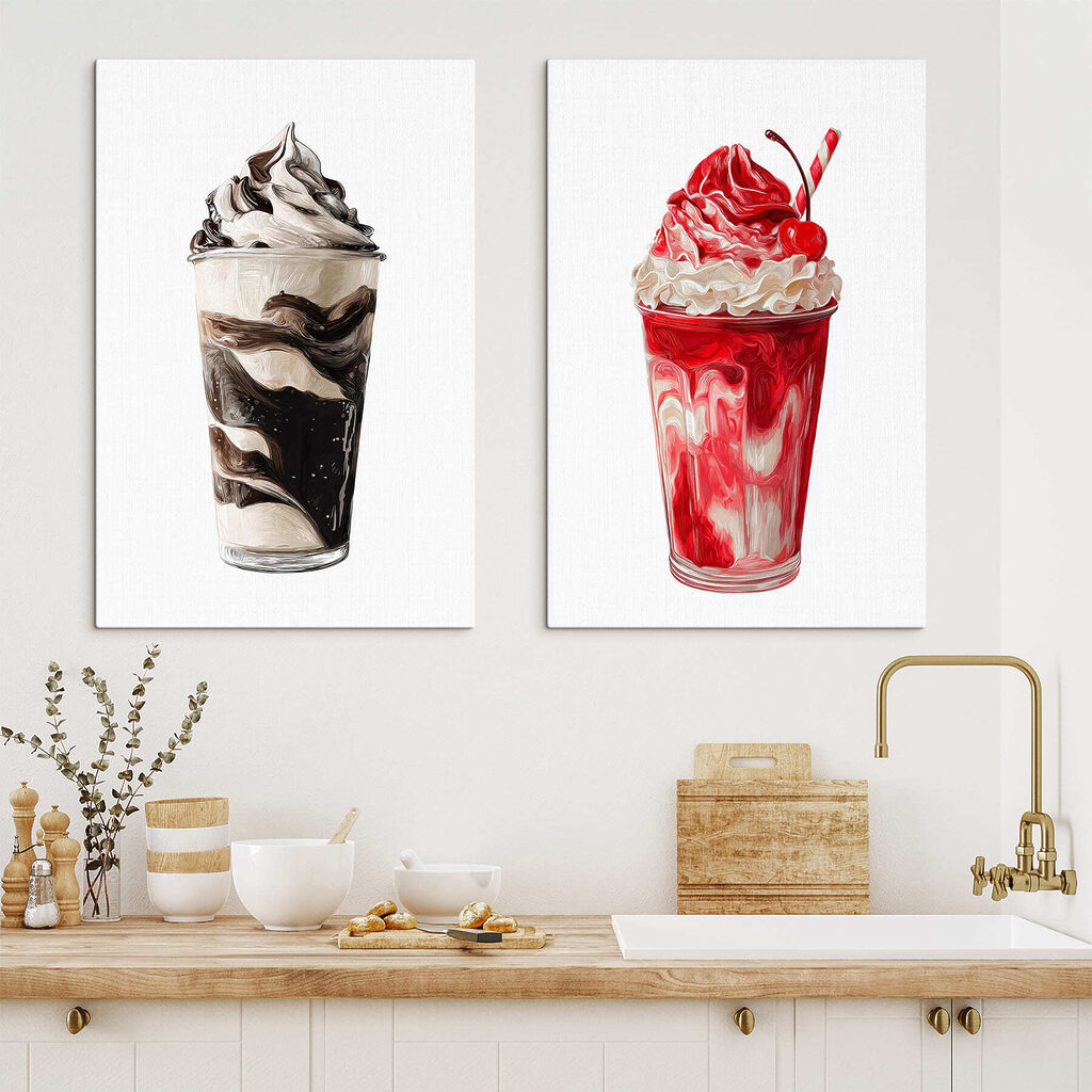 Couple of ice cream sundaes