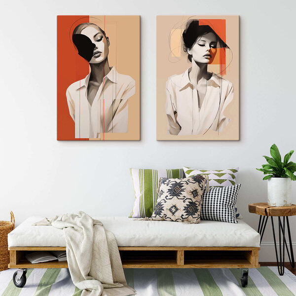 - Captivating abstract portrait interpretations