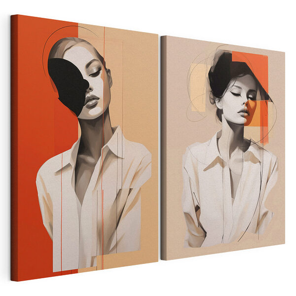 Modulárna potlač na plátne - Úchvatné interpretácie abstraktných portrétov