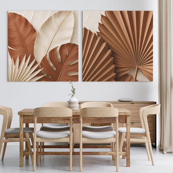 Nature-inspired earthy leaf arrangement