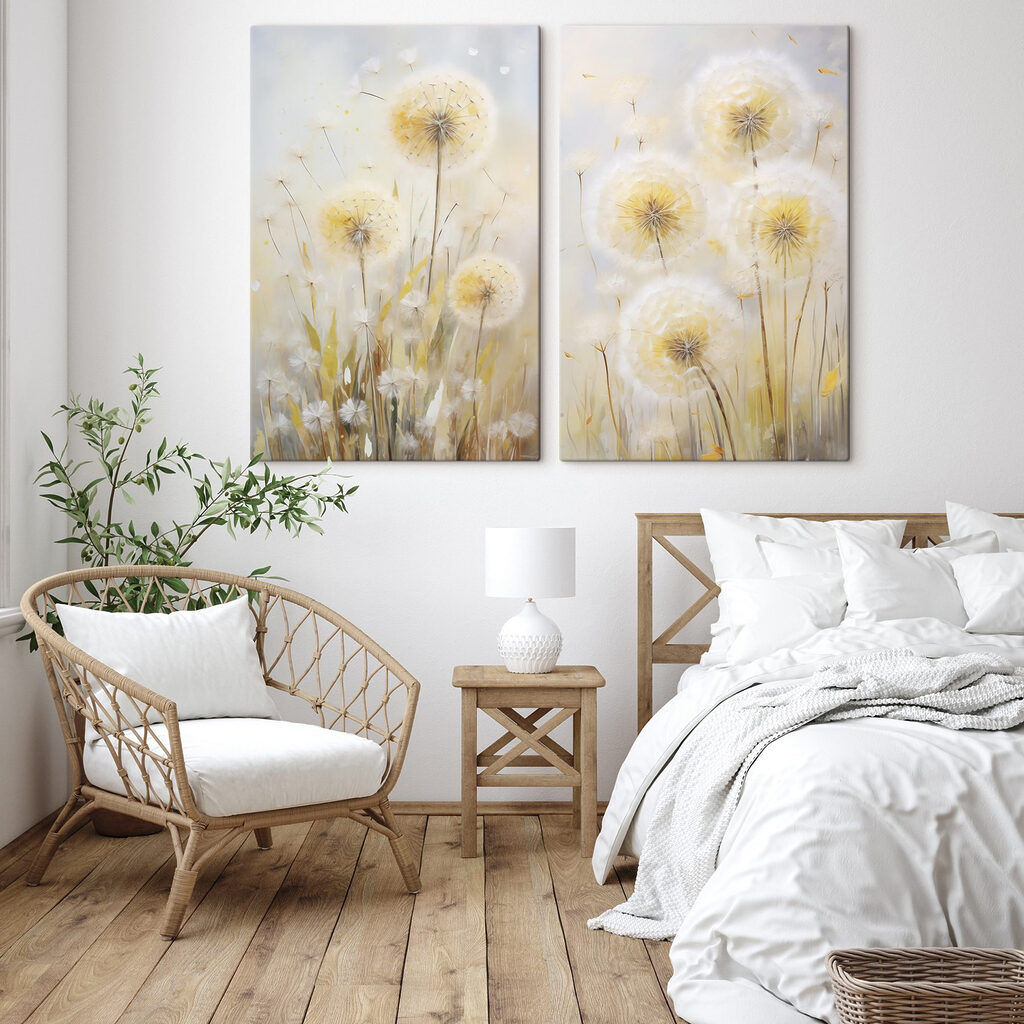 Painting of dandelions