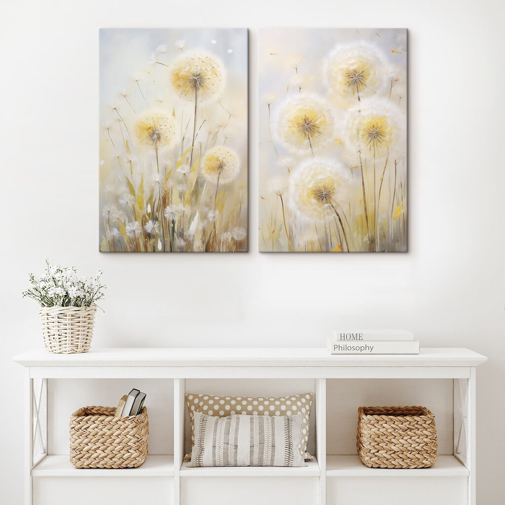 Painting of dandelions