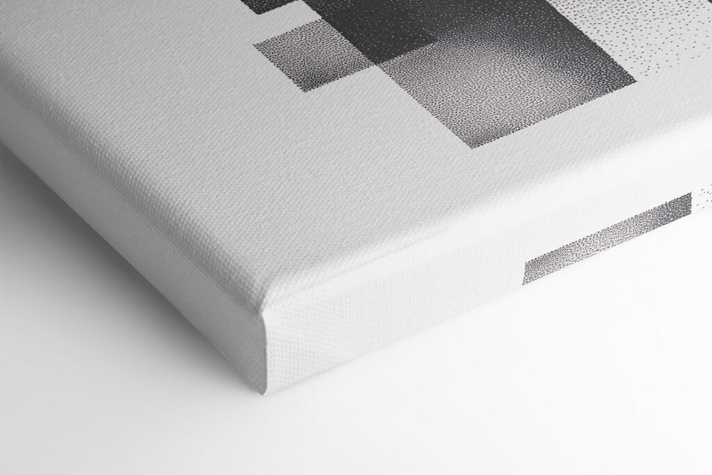 Ethereal faces in abstract alignment