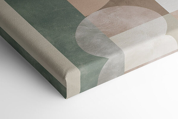 - Organic shapes in harmonious color palette