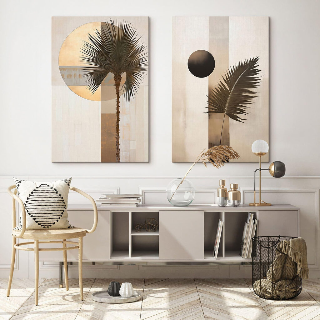 - Artistic tropical abstraction in neutral tones