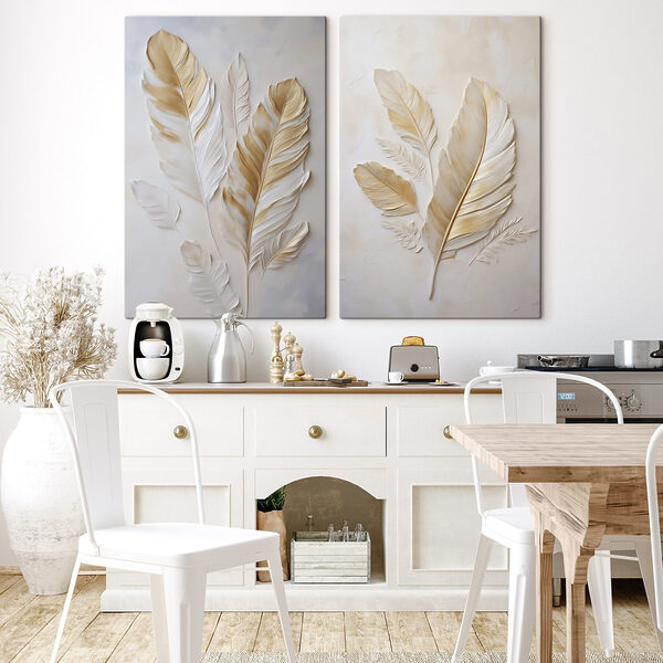 Elegant leaves in soft tones