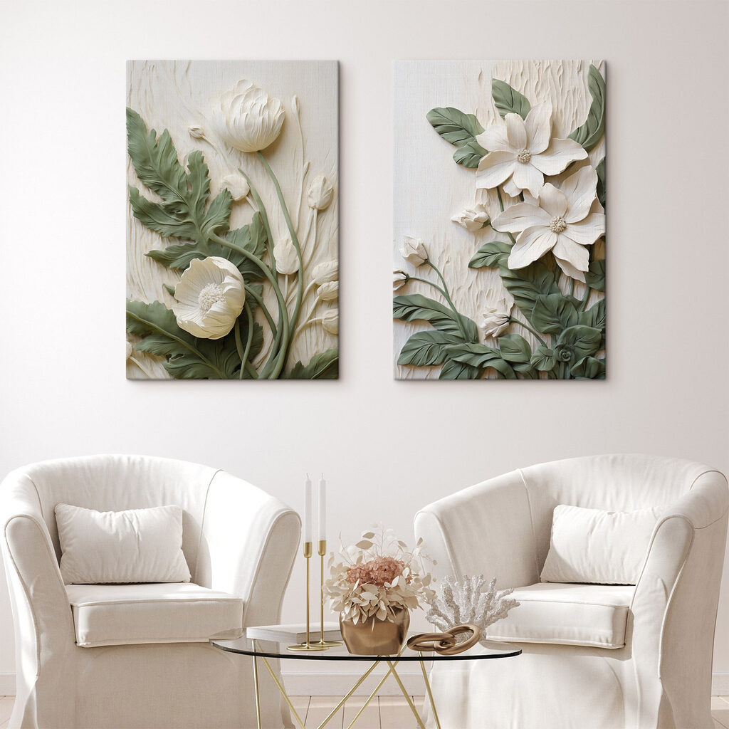 Elegant floral designs in soft hues