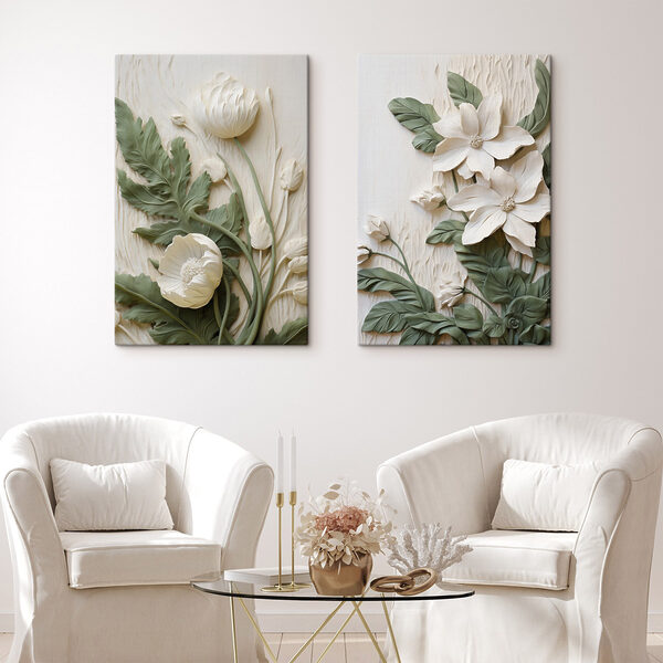 Elegant floral designs in soft hues