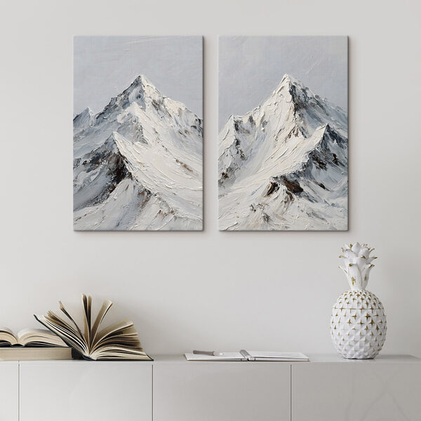 Mountain with snow on it