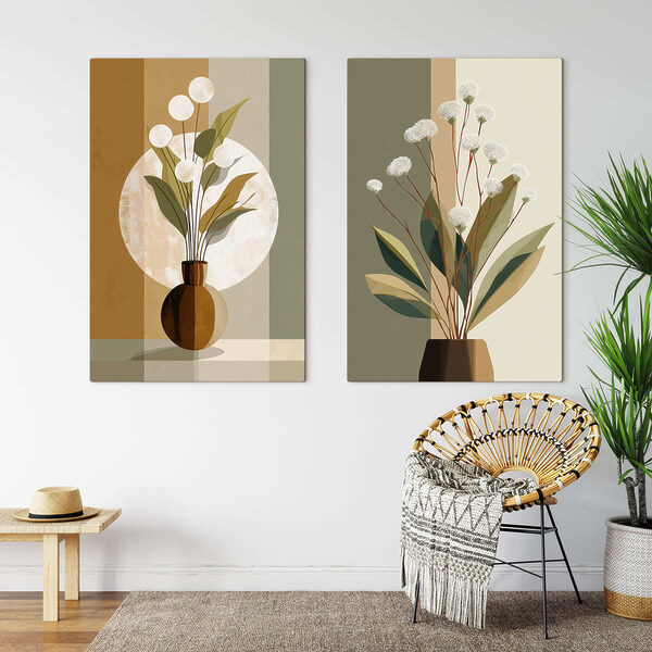 Painting of flowers in a vase