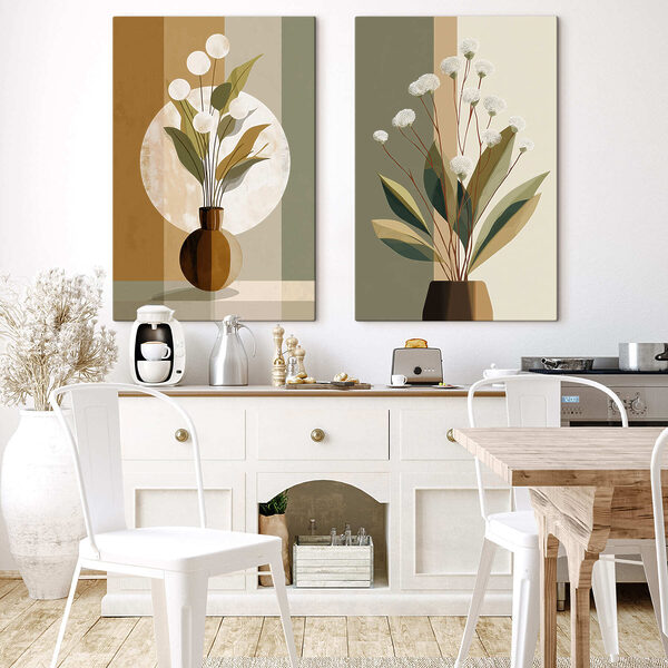 Painting of flowers in a vase