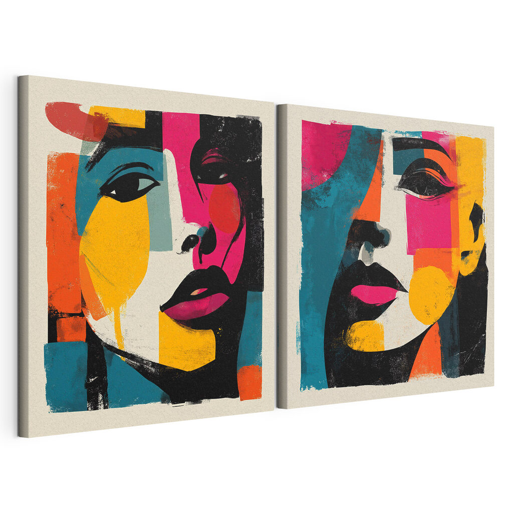Couple of posters of women's faces