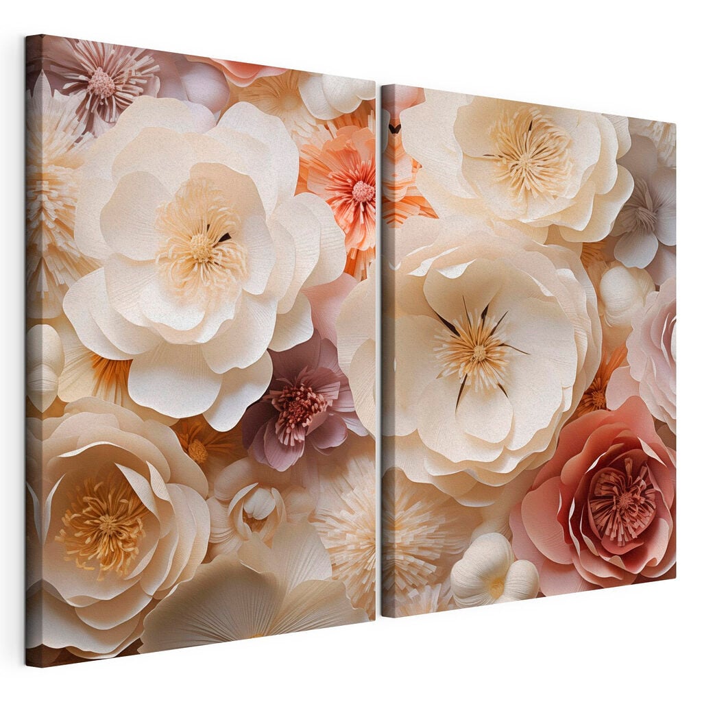 Collage of paper flowers