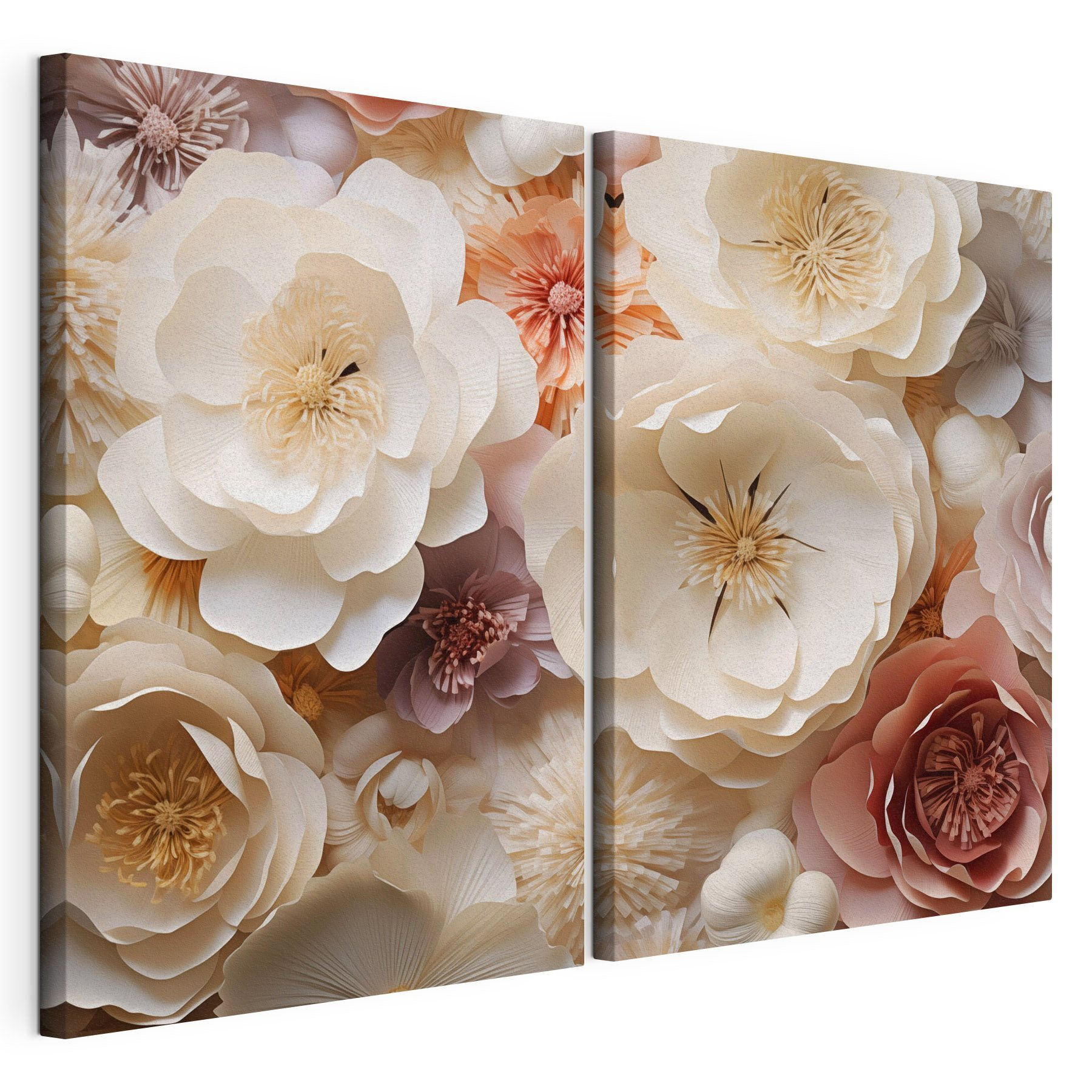 Collage of paper flowers