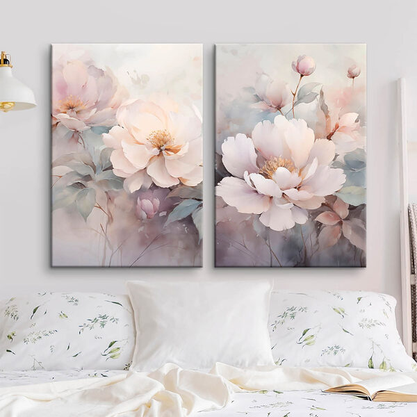 Delicate blooms in soft pastels