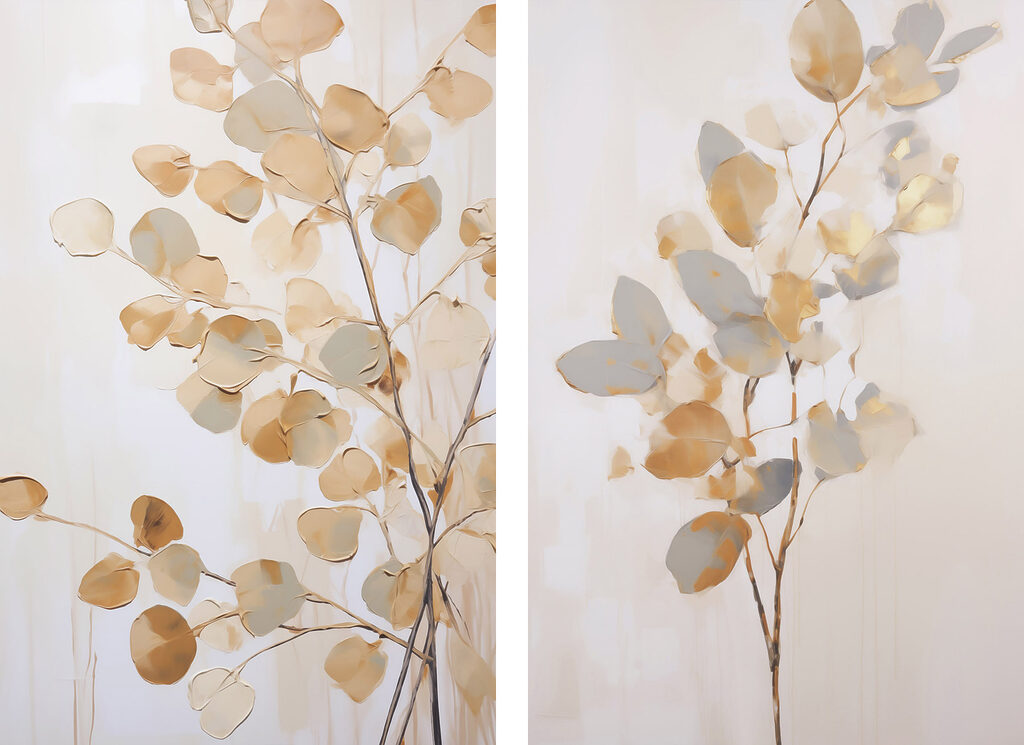 Painting of a tree with leaves