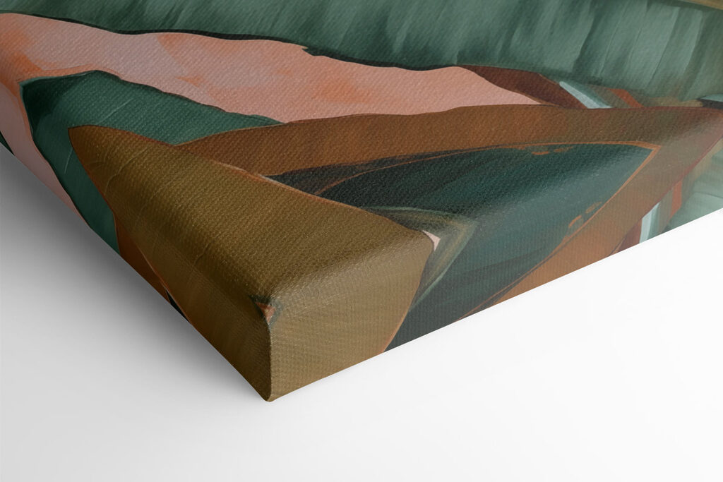 Vibrant green leaves against warm background