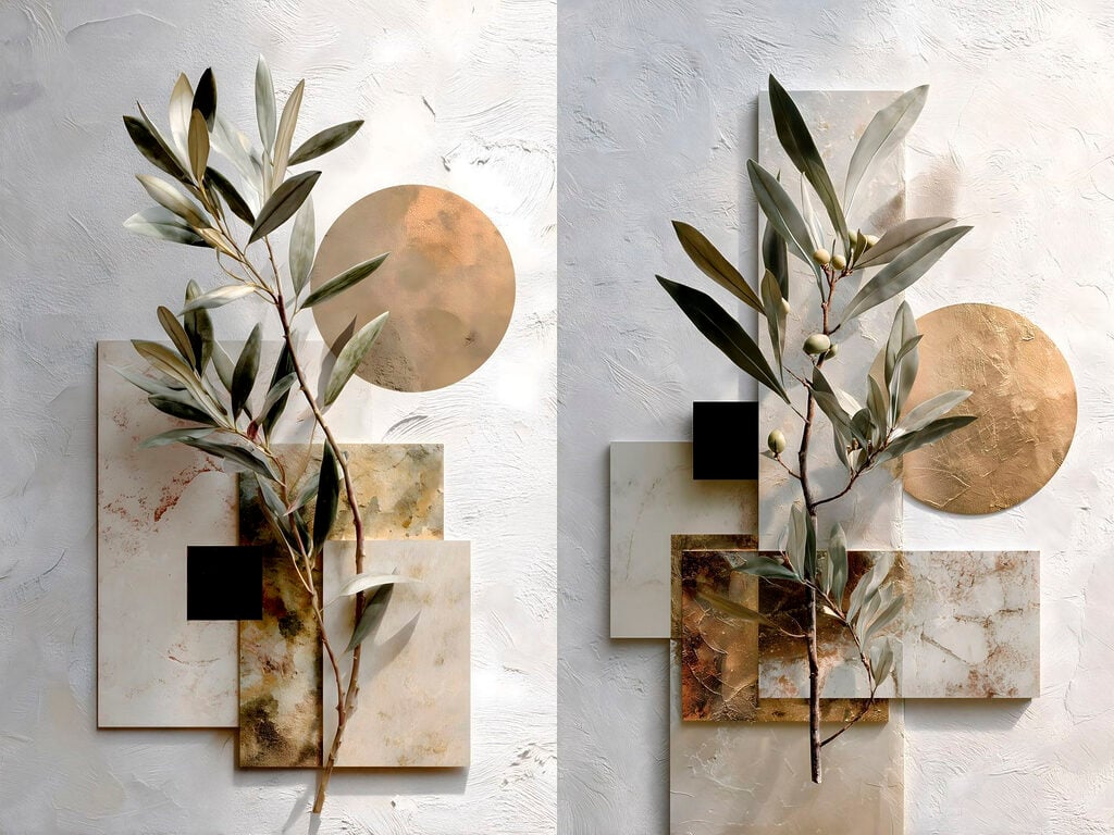 Natural elegance with leafy accents