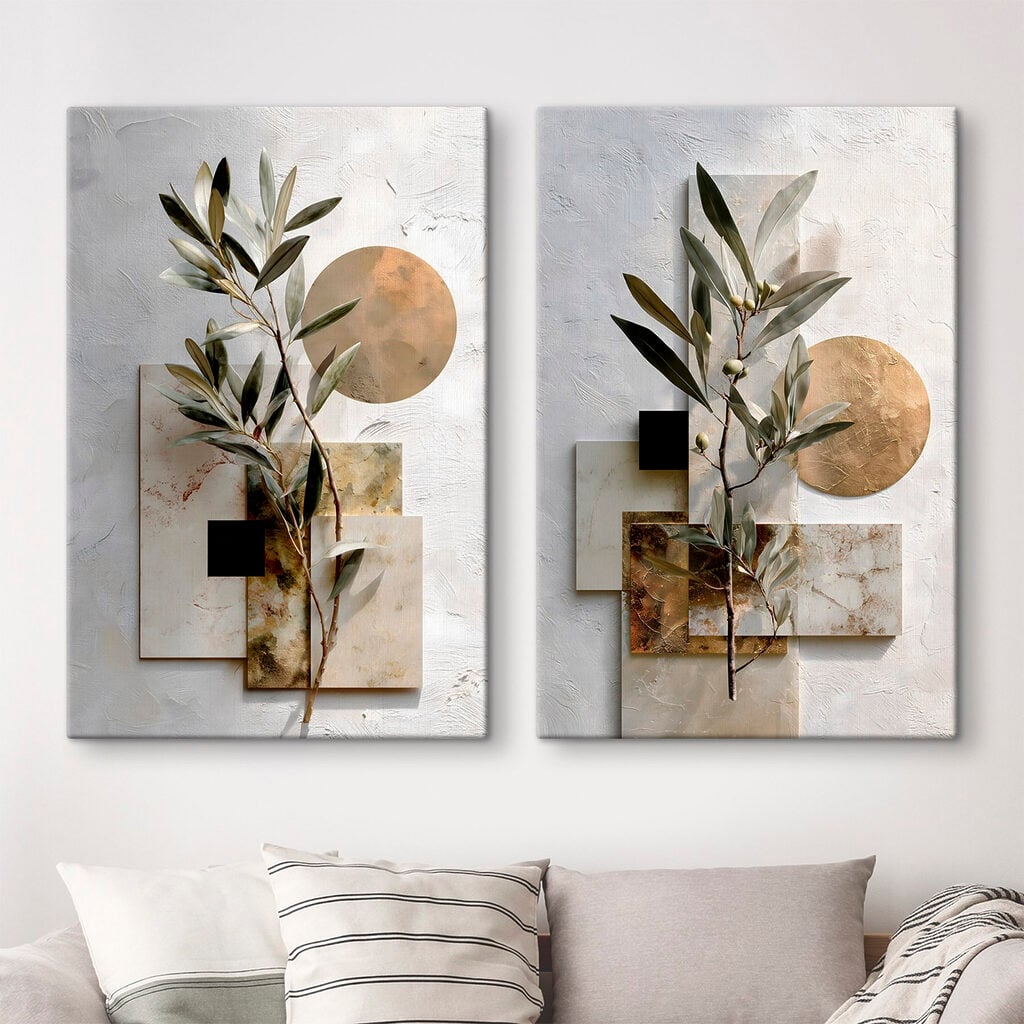 Natural elegance with leafy accents