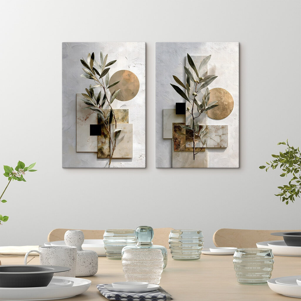Natural elegance with leafy accents