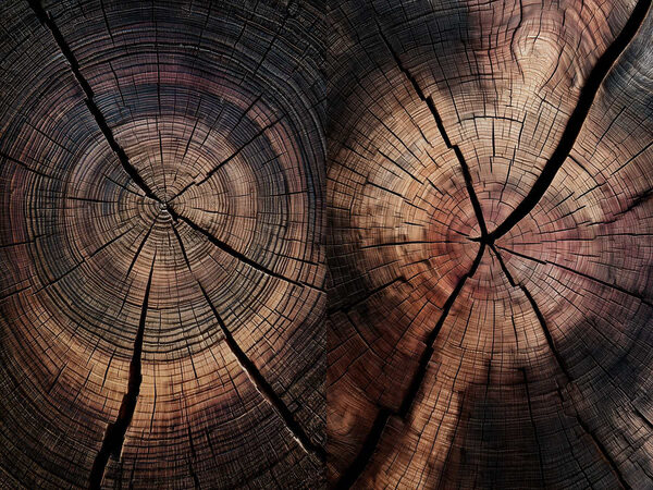 Natural patterns in aged wood