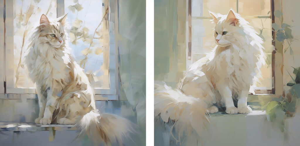 Cat sitting on a window sill