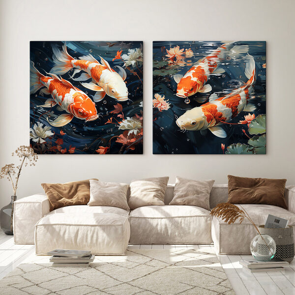 Collage of a couple of fish swimming in water