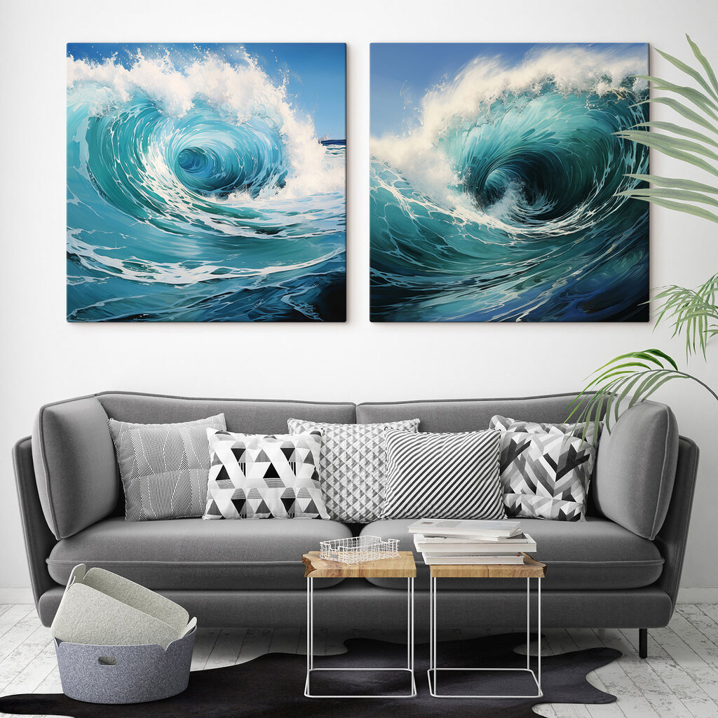 Collage of a wave