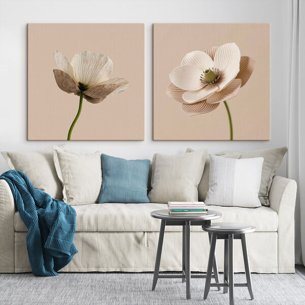Delicate blooms in soft tones