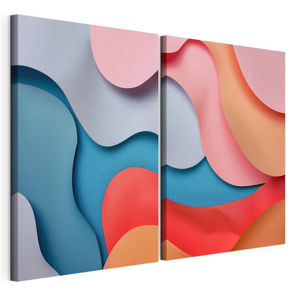 Collage of different colored shapes