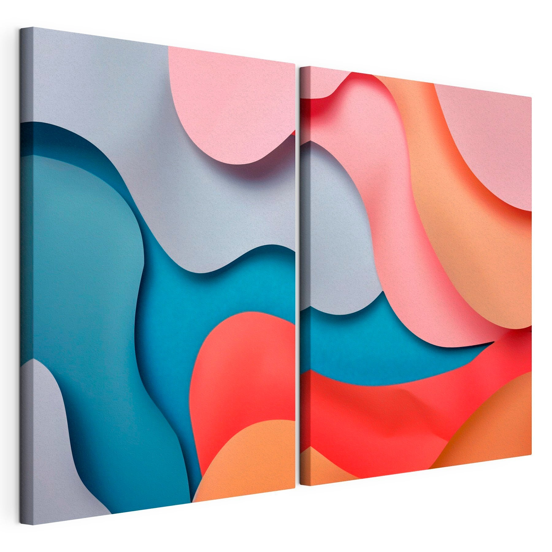 Collage of different colored shapes