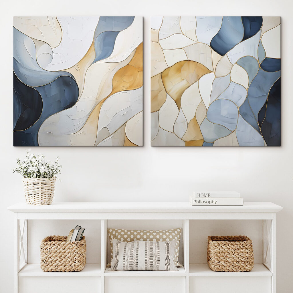 Flowing shapes in soft colors