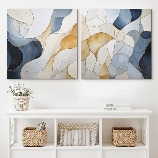 Flowing shapes in soft colors