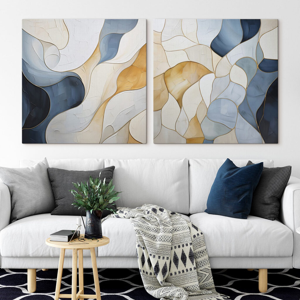 Flowing shapes in soft colors
