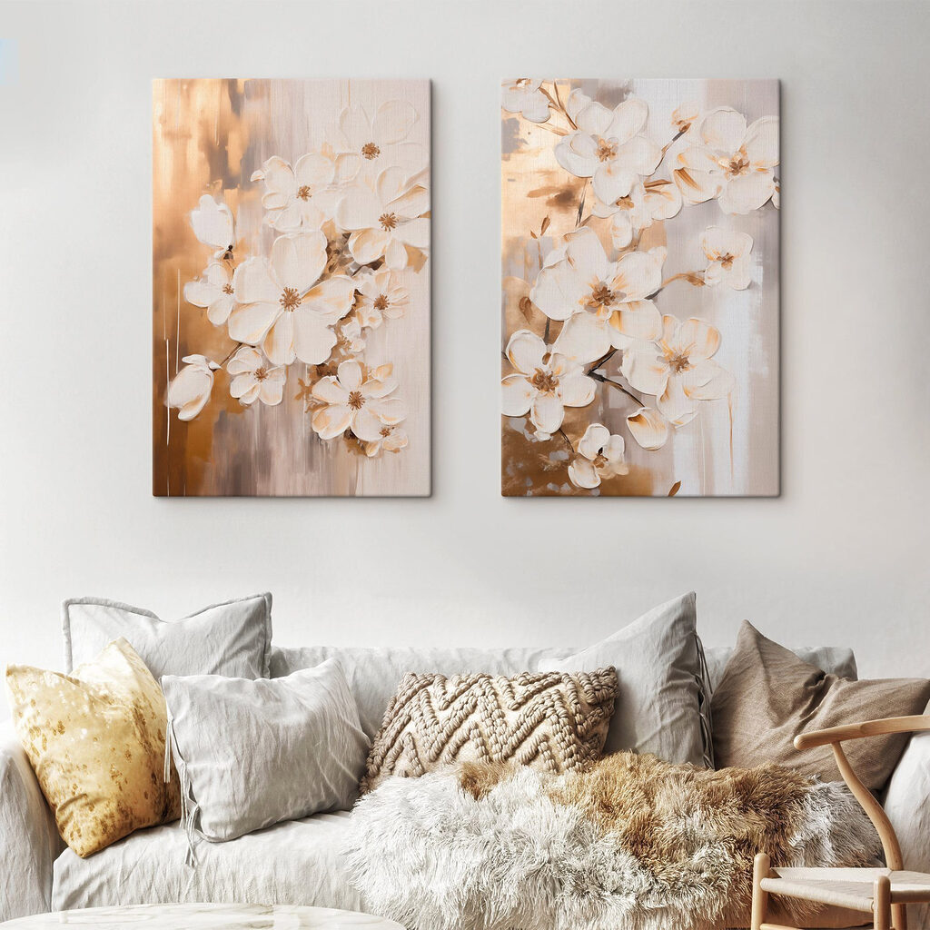 Delicate blooms in soft hues