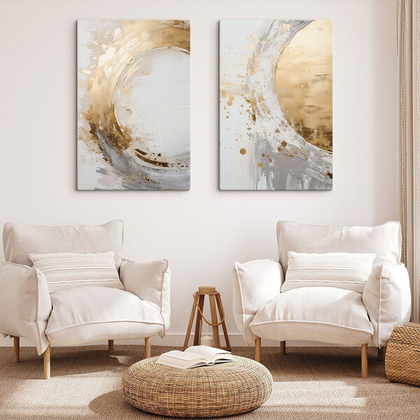 Dynamic swirls in light tones
