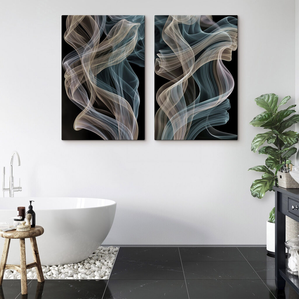 Graceful swirls of floating colors
