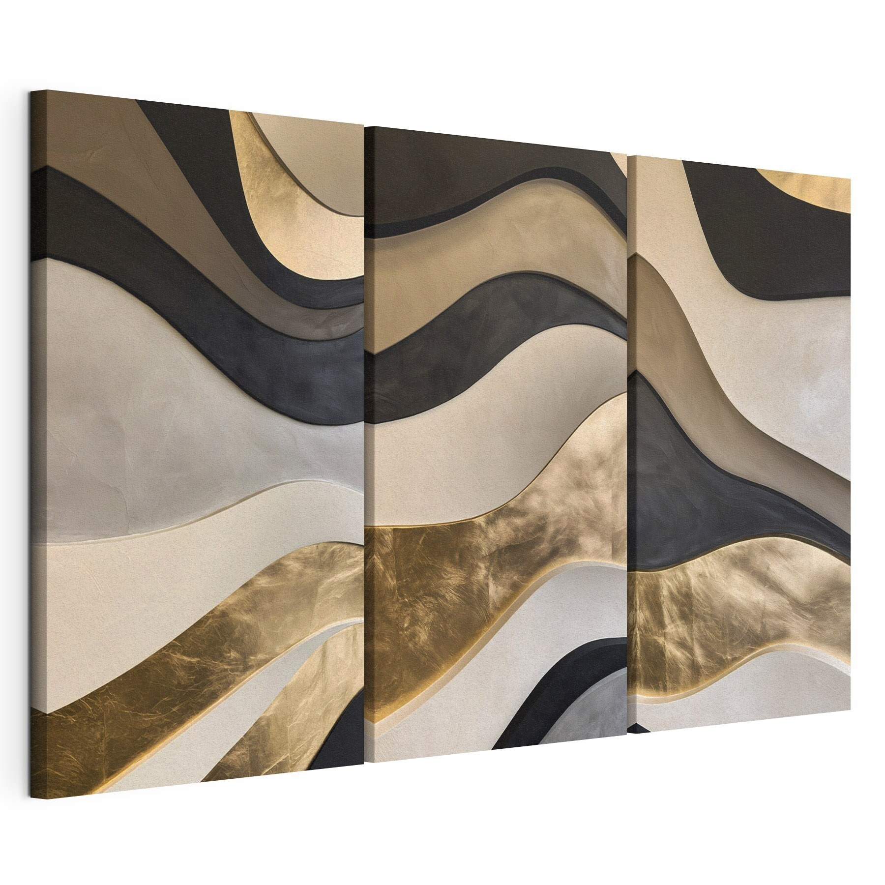 Collage of different colors of wavy patterns