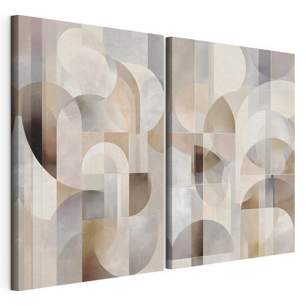 - Curves and shapes in soft tones