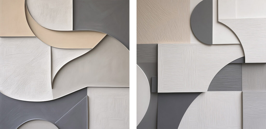 Abstract shapes in soothing colors