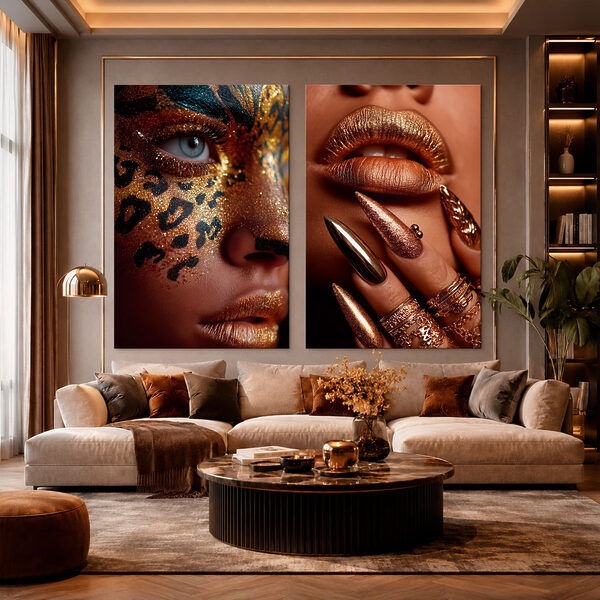 Glamorous details in bold colors
