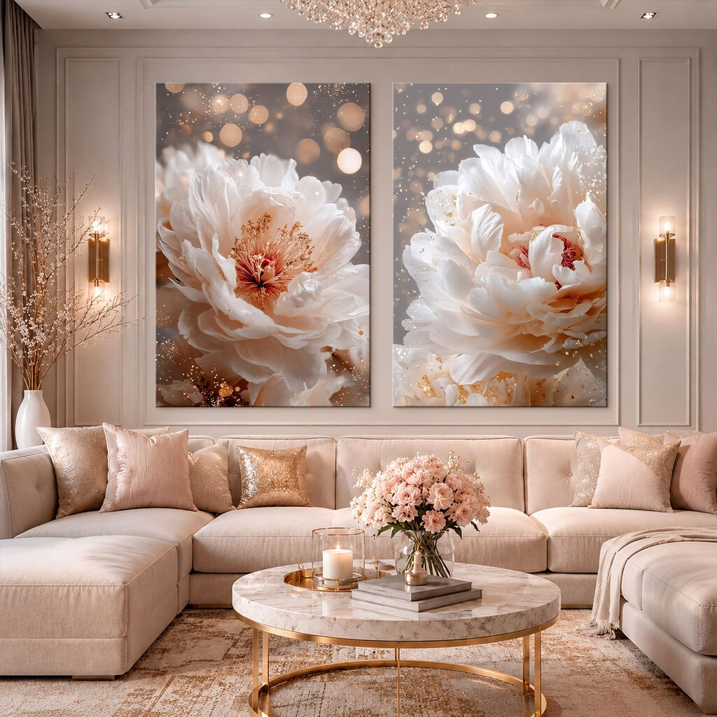 Delicate blossoms in soft hues