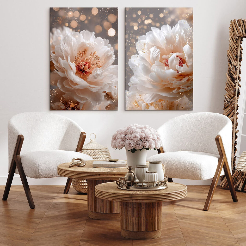 Delicate blossoms in soft hues
