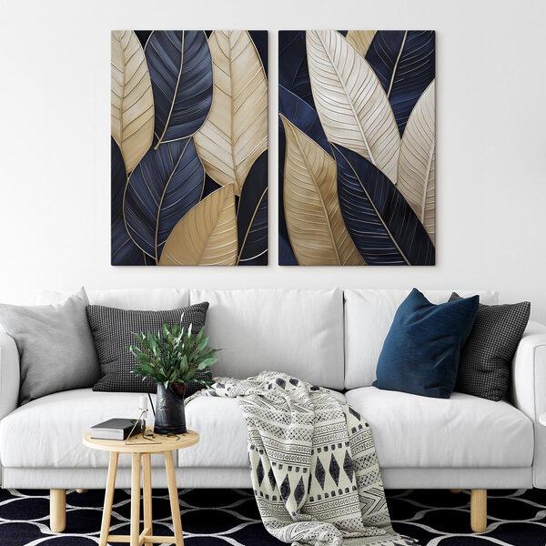 Elegant leaves in subtle tones