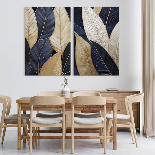 Elegant leaves in subtle tones