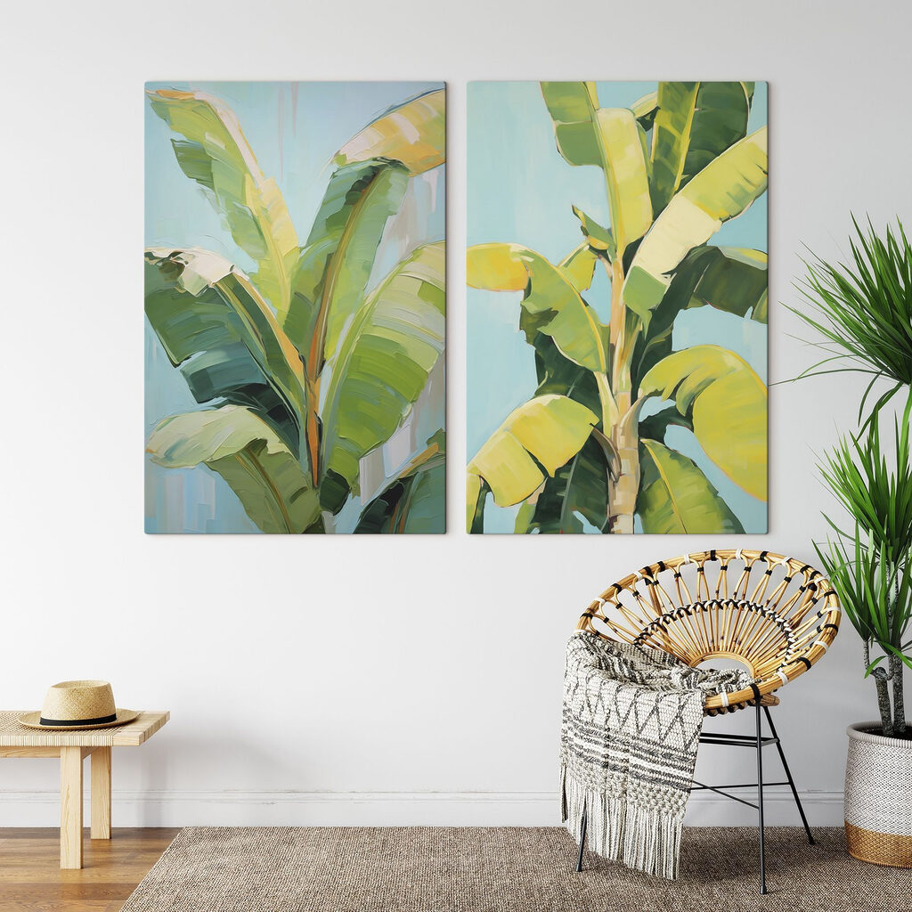 Painting of a banana tree