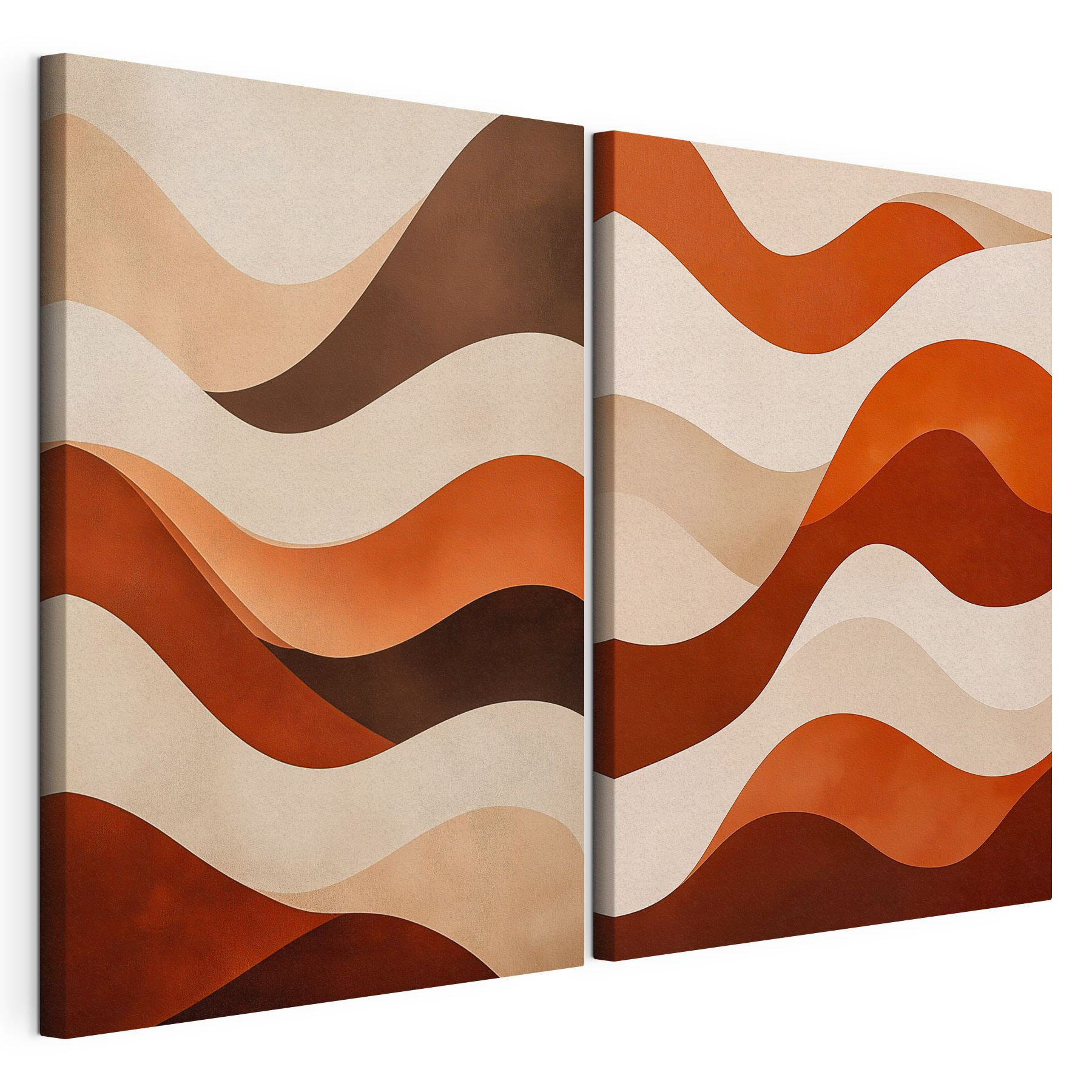Couple of brown and white waves