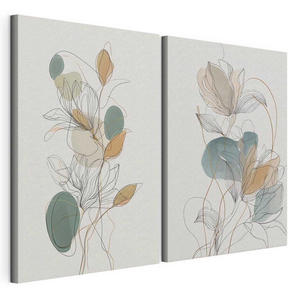 Flowing lines and soft colors blend